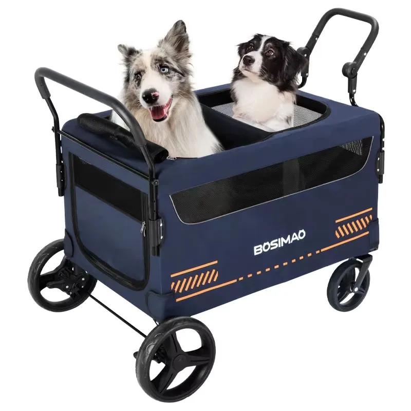 BOSIMAO Pet Cart Large Dog Outdoor Portable Foldable Dog Outdoor