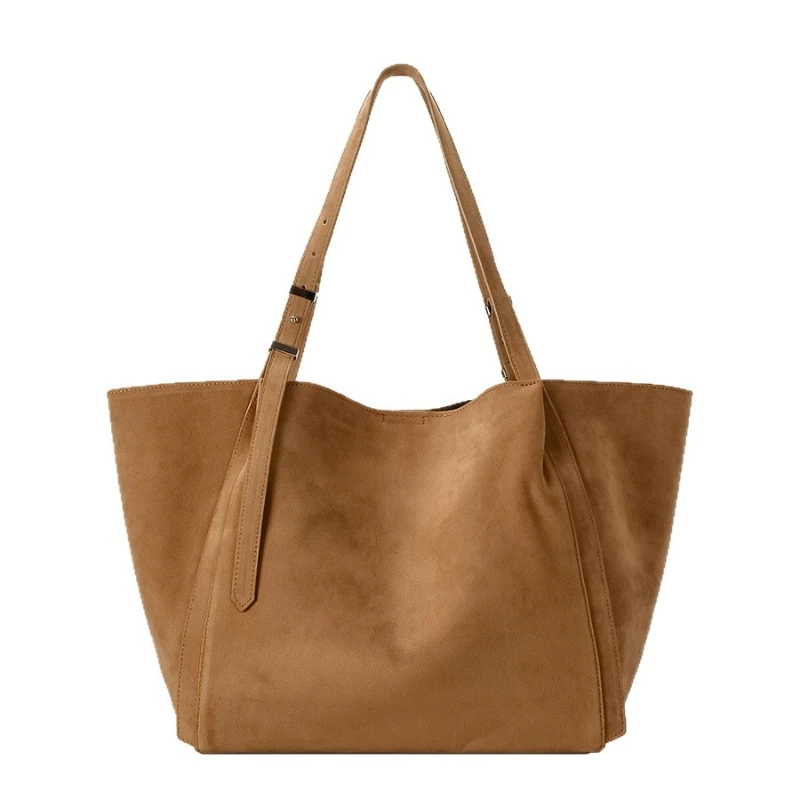 

Women's Large Faux Suede Shoulder Bags Luxury Designer Underarm Bag for Everyday Style Fashion Ladies Commuter Composite Handbag