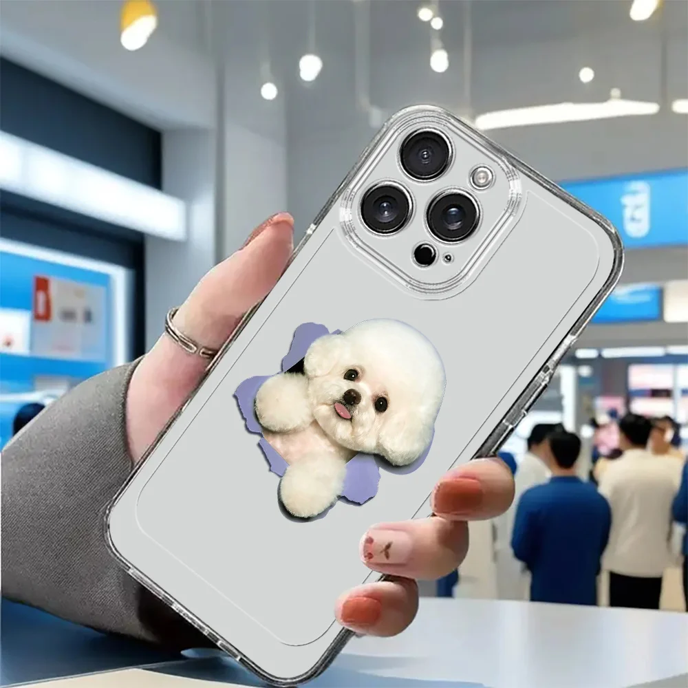 

Cute dog patterns phone case for iPhone 17 16 15 14 13 12 11 Pro/ Max/Plus shock-proof rear cover anti-fingerprint