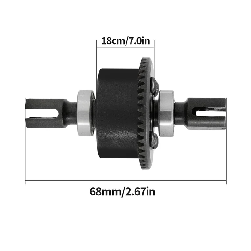 AS96-RC 자동차 업그레이드 Arrma 1/8 Kratonoutcast 1/7 Mojave Felony RC 자동차 액세서리 용 범용 43T + 10T 차동 기어 키트