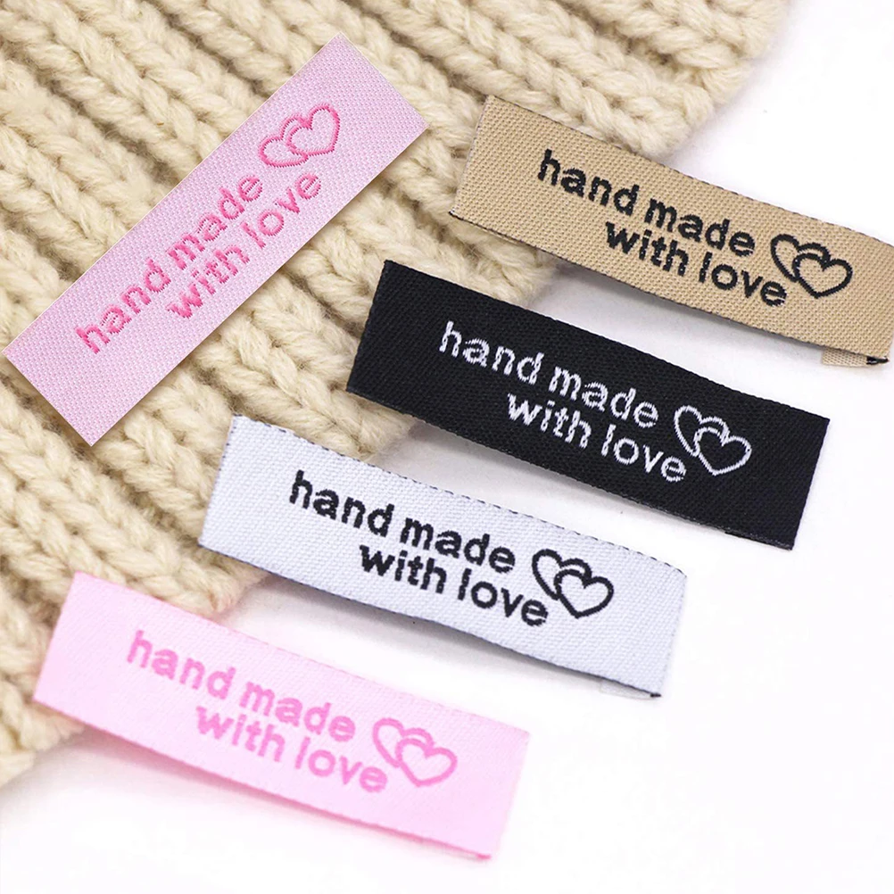 

80 pcs Clothing Collar Label Handmade Tags For Clothes Bags Hats Diy Sewing Decorative Custom Labels Funny Gift Touch