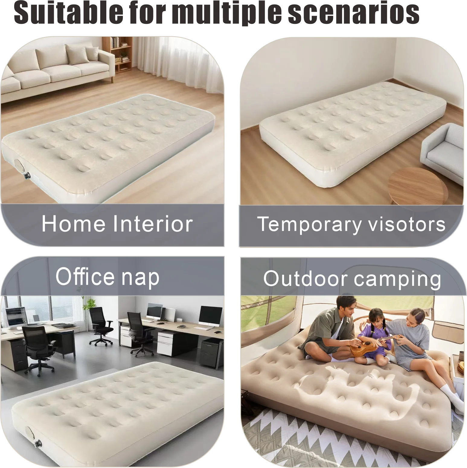 Factory Inflatable Air Bed for Home and Outdoor Camping Wholesale Inflatable Mattress
