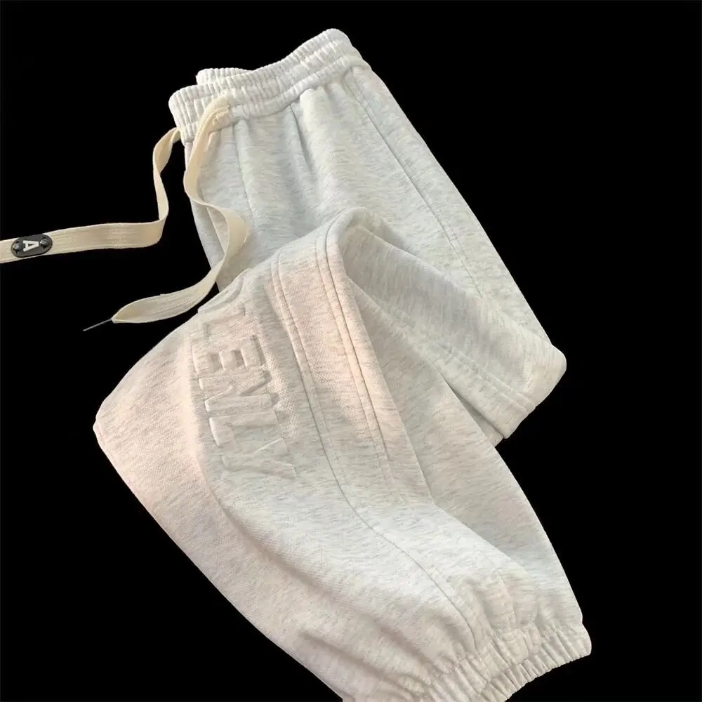 

Autumn and Winter Casual Pants, Double sided Cotton Athletic Pants, Alphabet Legged Pants