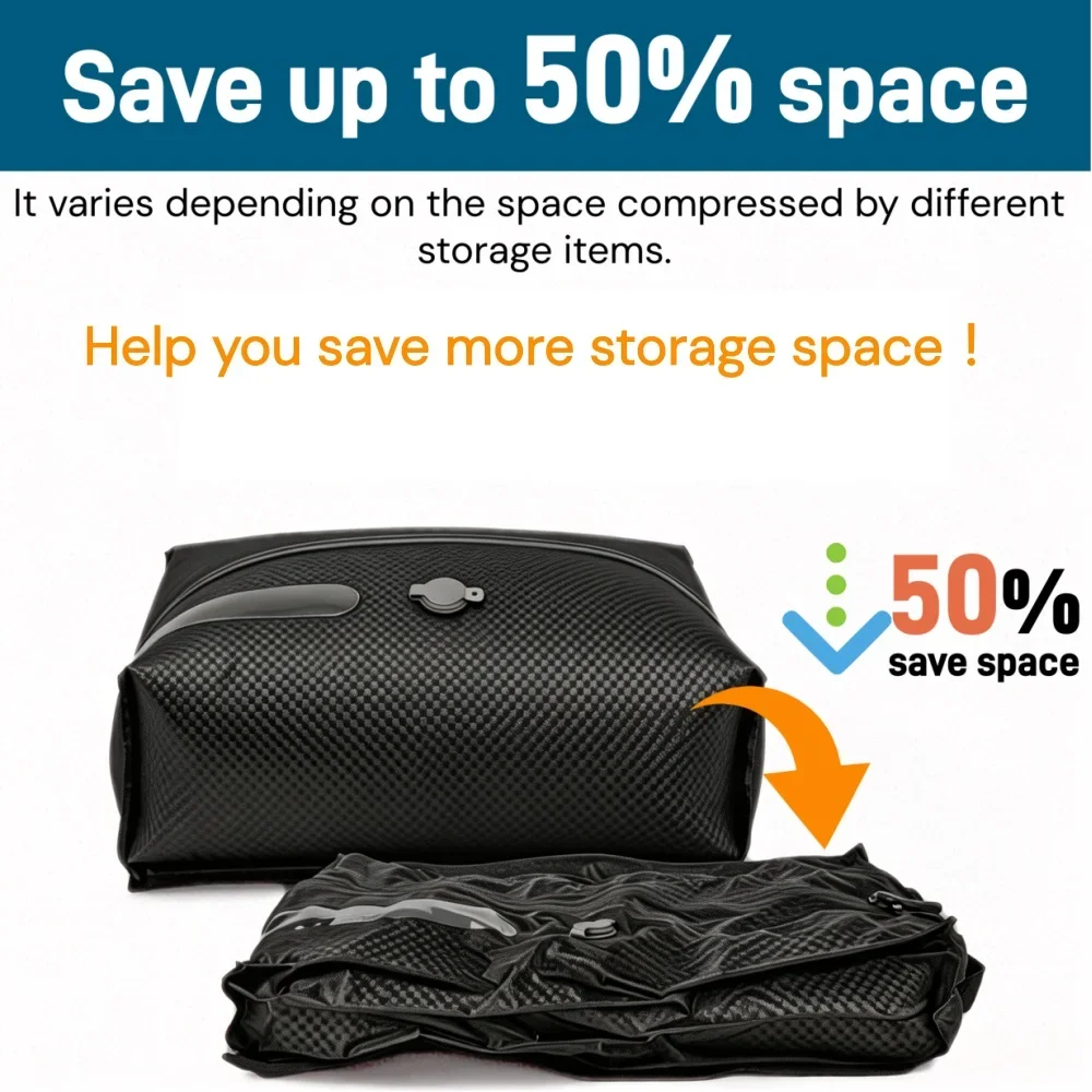 TPU Vacuum Bags for Travel Waterproof Compression Luggage Cubes Storage Dry Duffle Organizer for Flight Vacation Essentials