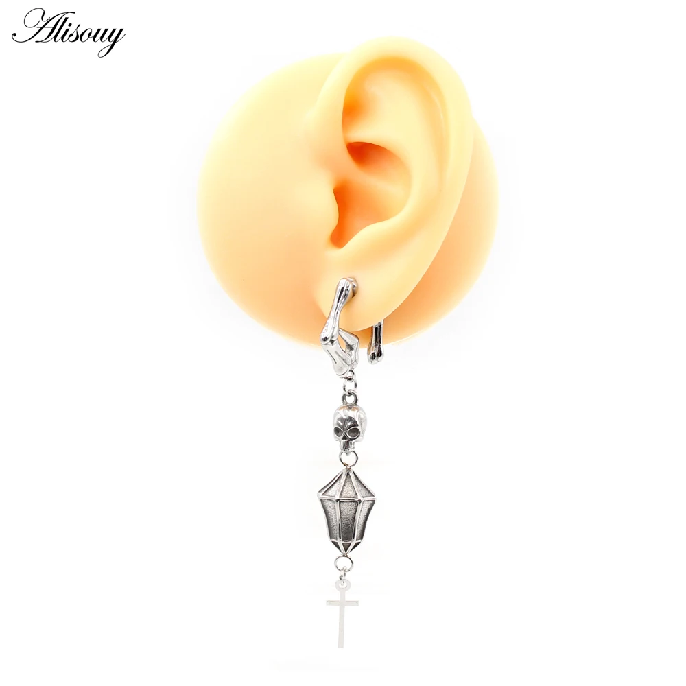 1Piece Skull Cross Lantern Spiral Bone Copper Ear Weights Expander Stretcher Plugs Gauges Earring Body Piercing Jewelry