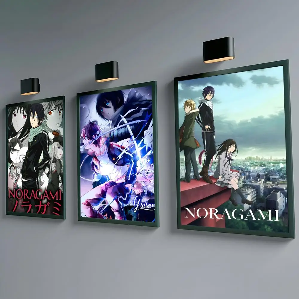 Anime Noragami Poster Self-adhesive Waterproof Paper Sticker Coffee House Bar Room Wall Decor