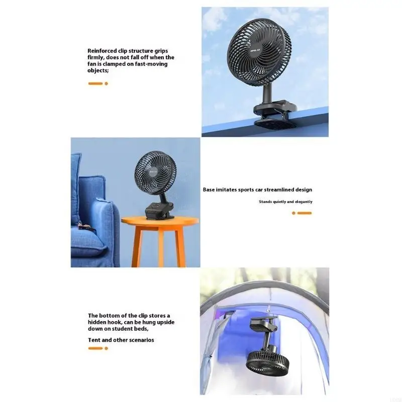   Desktop Fan Office Fan Air Cooling Fan 5 Speed Setting for Bedroom or Outdoor