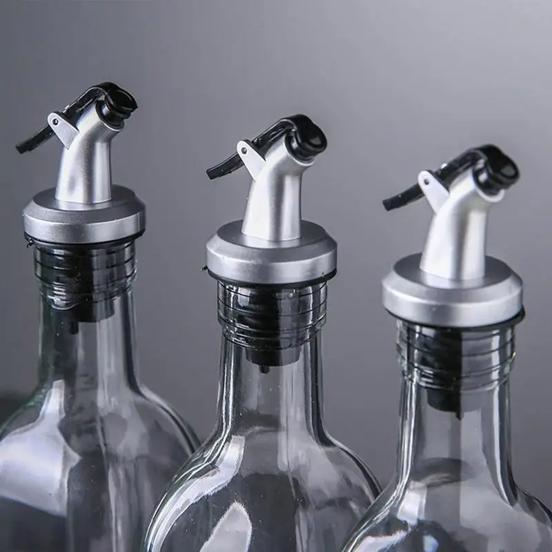 1Pcs Kitchen Oiler Olive Oil Dispenser Pourer Whisky Liquor Oil Wine Bottle Pourer Cap Spout Stopper Mouth Dispenser