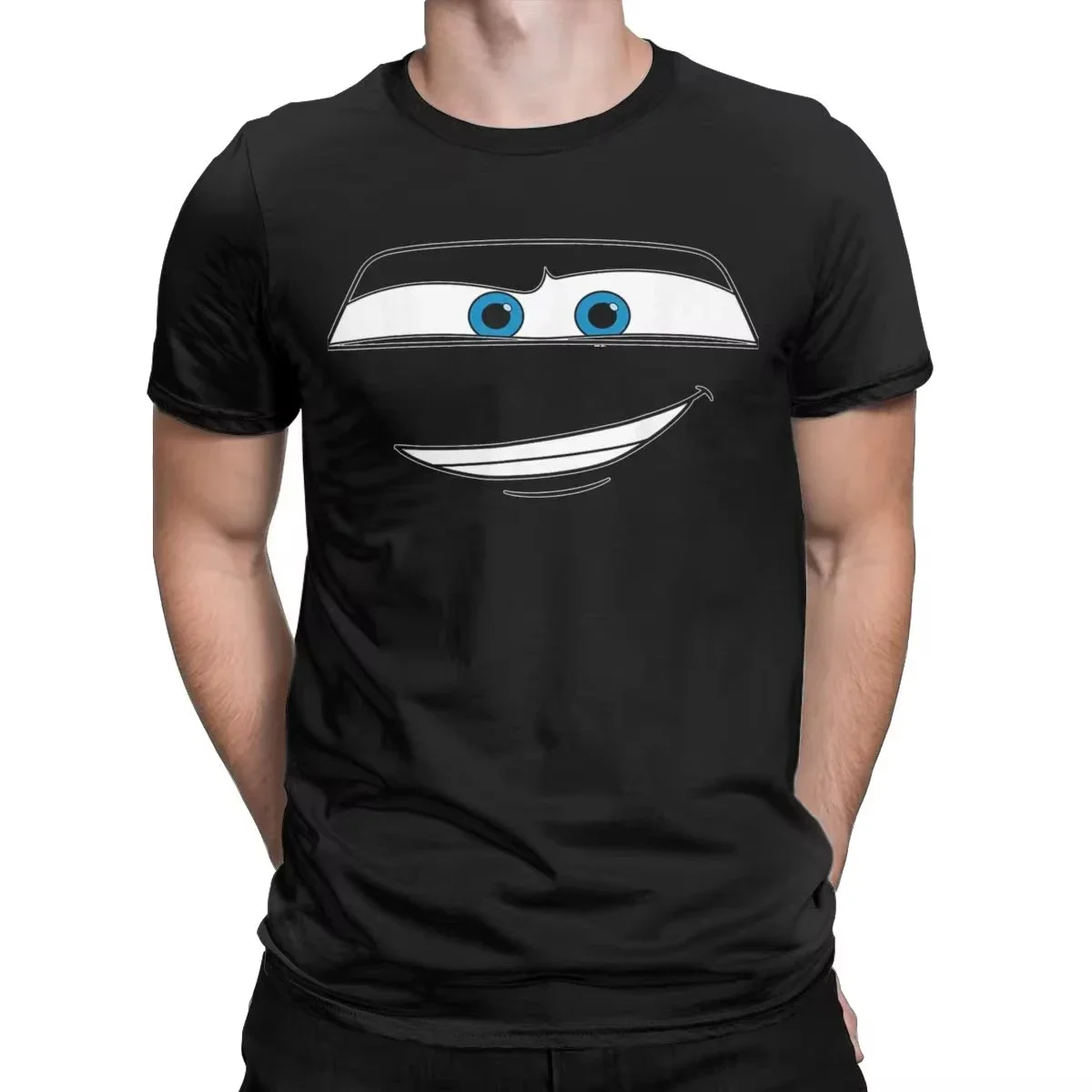 Lightning McQueen Croc Pixar Cars T-Shirt Men Leisure Cotton Tee Shirt Crewneck Short Sleeve T Shirt New Arrival Clothes