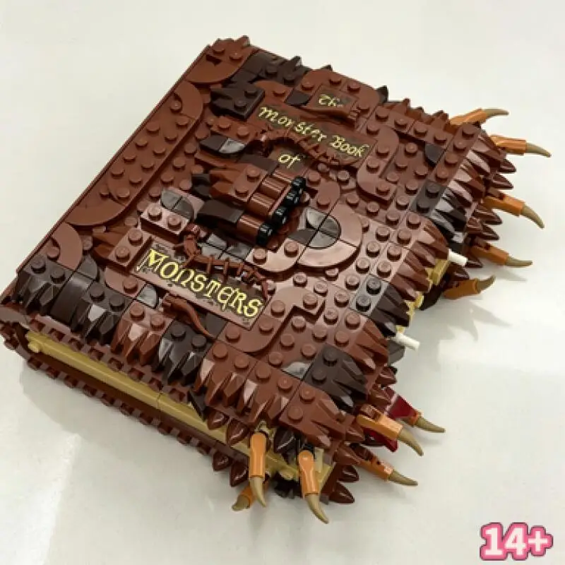 Ensembles de blocs de construction Chomping Monster Book of Monsters, pièces adaptées aux cadeaux de Noël