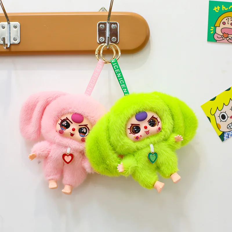 Pals de pingente de boneca fofa – chaveiro de vinil e acessório de mochila de pelúcia, um presente divertido para meninas de 3 anos ou mais