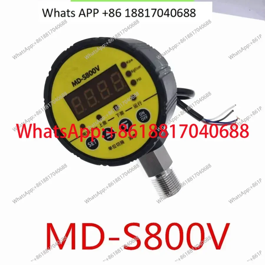

MD-S800V Intelligent Digital Vacuum Gauge -0.1~0MPa(-100~0KPa) Negative Pressure Controller