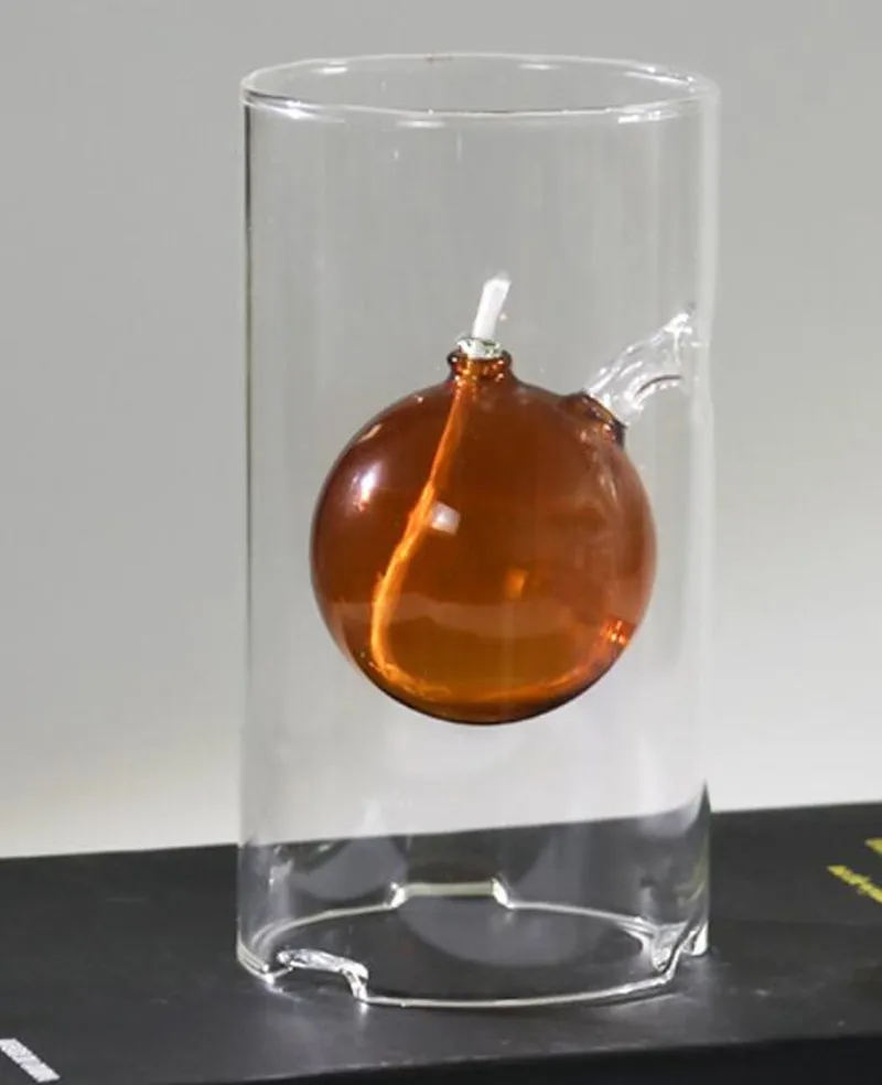 15CM Transparent Glass Candlestick  Oil Lamp Interior light Chamber Glass Oil Lamp Vintage Candle holder