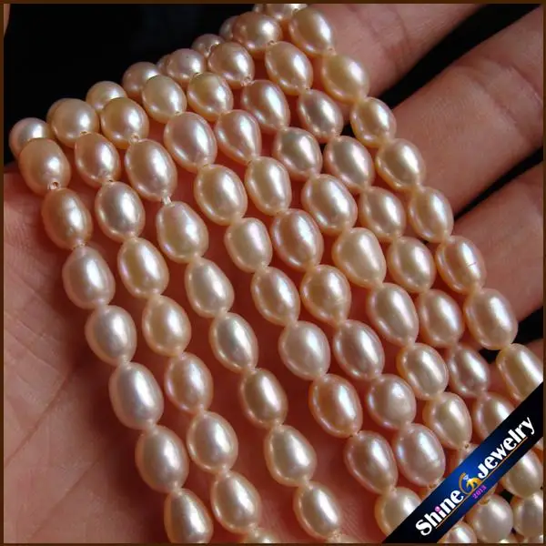 Special offer 5-7mm Natural Pearl Necklace Gold / White Freshwater Pearl Beads Necklace Mother\'s Gift Wedding Jewelry 16.5\