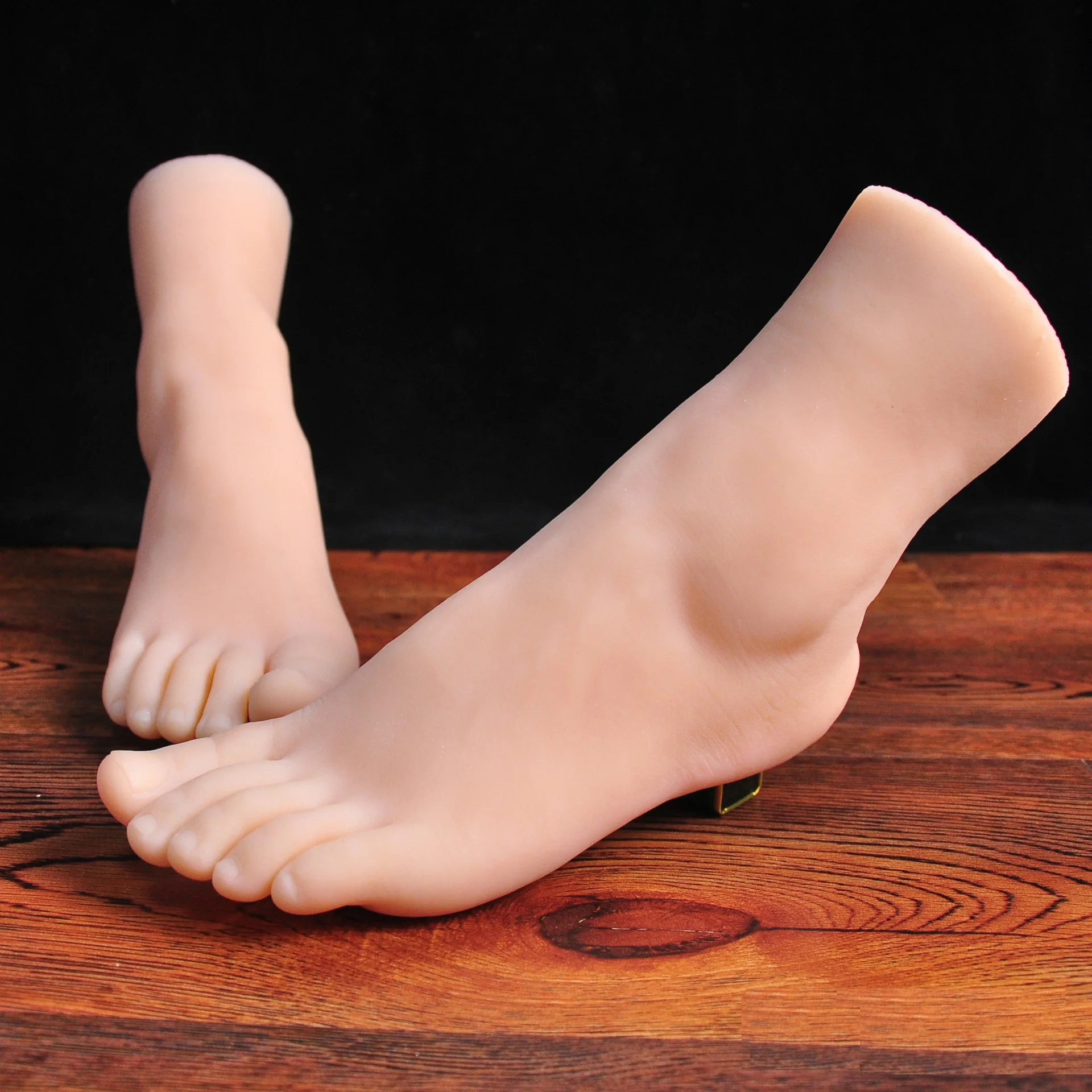 Large Size Female Foot Model 4100 Silicone Mannequin Feet Fetish Massage Fake Nail Practice Jewelry Shoes Display Soft TPE