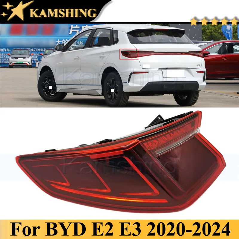 Kamshing Rear Bumper Tail Light Tail Lamp For BYD E2 BYD E3 2020-2024 Taillight Taillamp Brake Light Car Light Stop Lamp