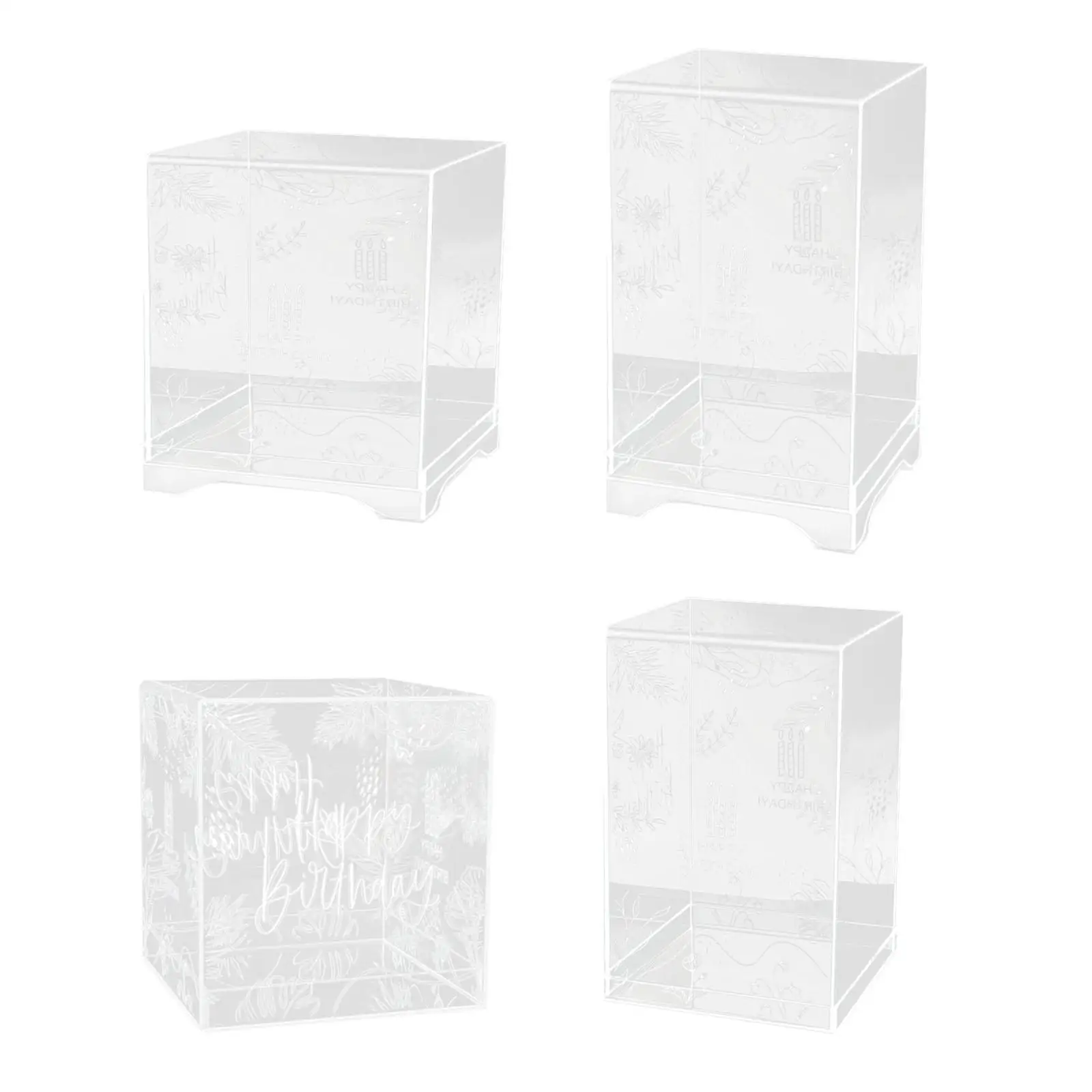 

Clear Cake Box Cake Stand with Cover for Birthday Party Decoration Bakery