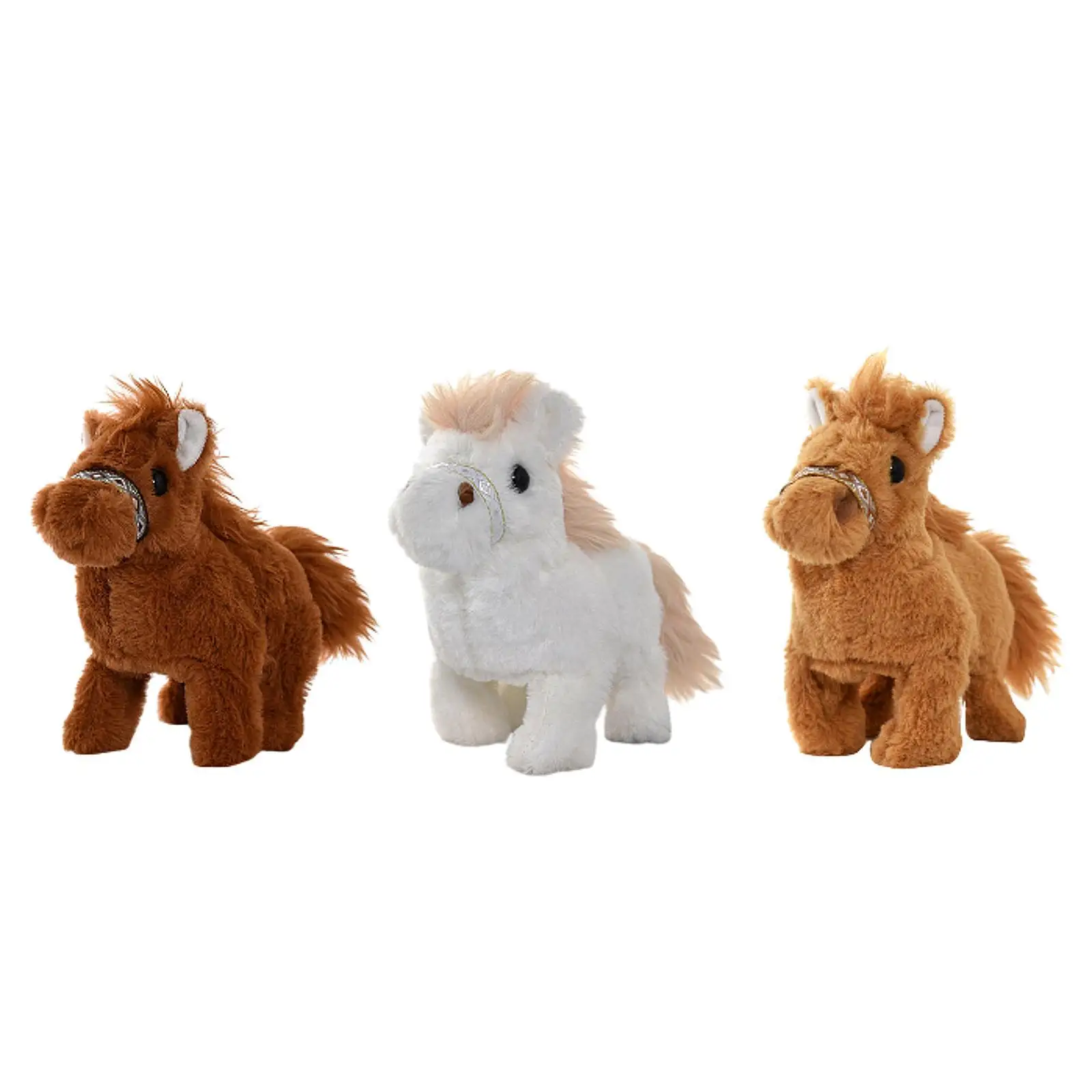 Peluche Cavallo Giocattolo Simulazione Cavallo Bambola per Regali di Inaugurazione della Casa Bambini Bambini