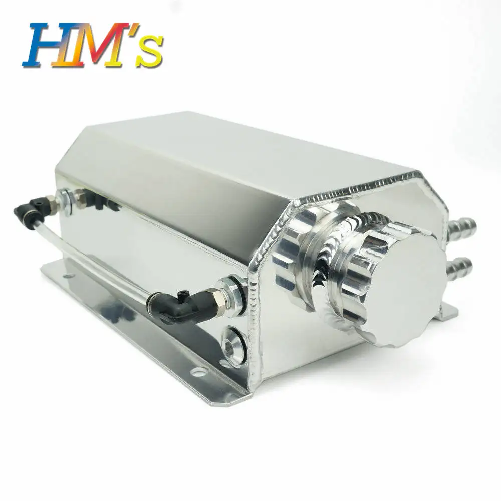 

Car Fuel Gas Catch Can Overflow Reservoir Tank Coolant Radiator Aluminum Alloy Universal 2L Auto Accessories Car Oil Catch Tank