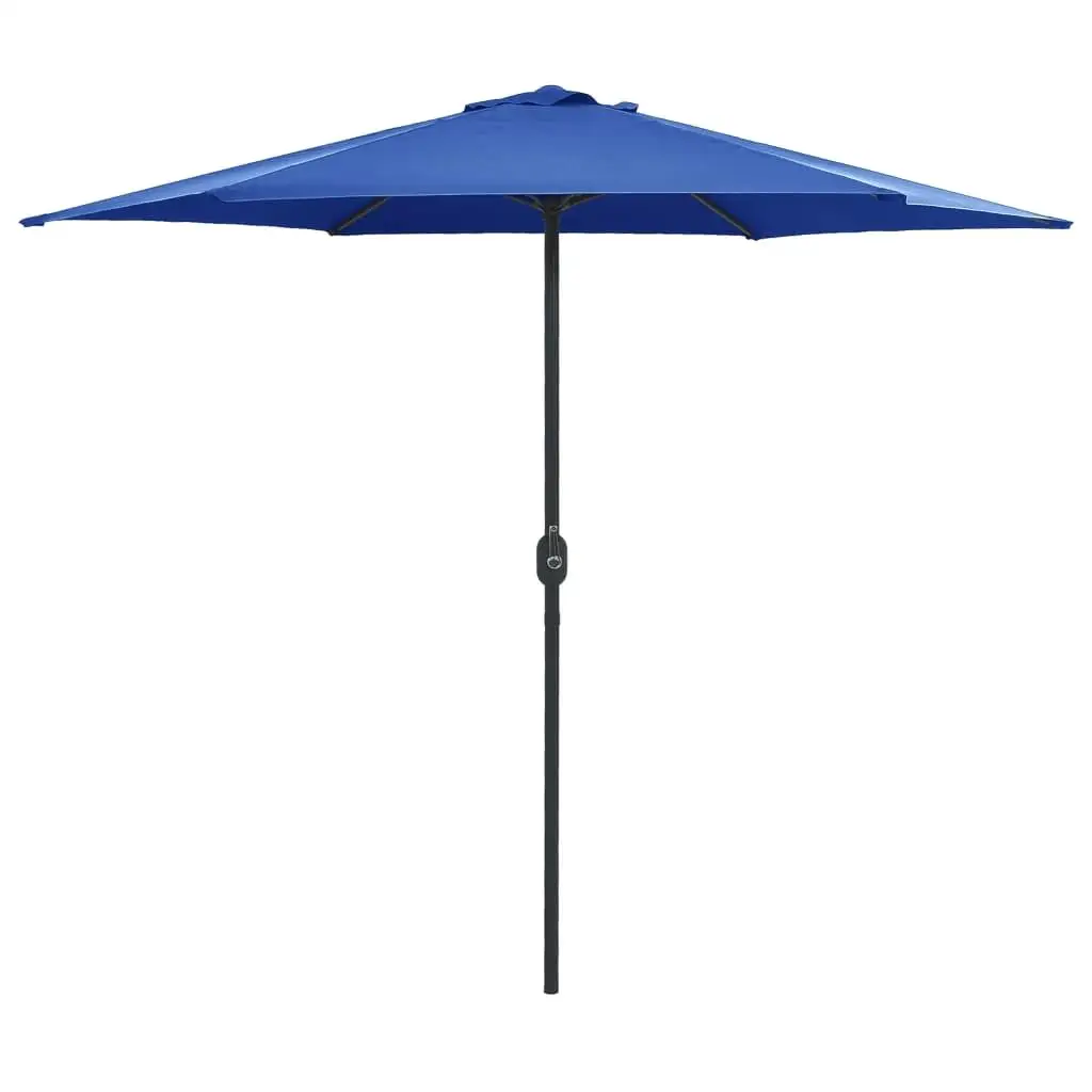 Azure Blue Garden Parasol with Durable Aluminum Pole - 106.3x96.9 cm Outdoor Umbrella