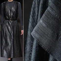 Black deranged fine toothpick pressed leather chunky profile coat coat hand-bagged garment designer fabric