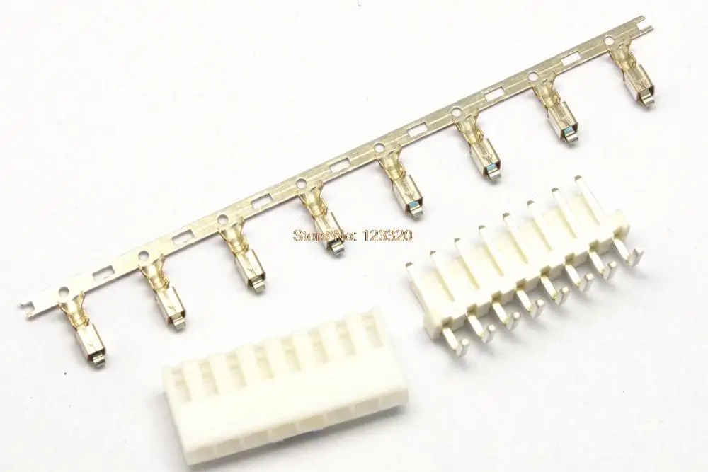 

50sets/lot VH Connector 8Pin,Pitch:3.96MM, Side Entry Type Locking Header + Terminal + Housing, VH3.96-8P