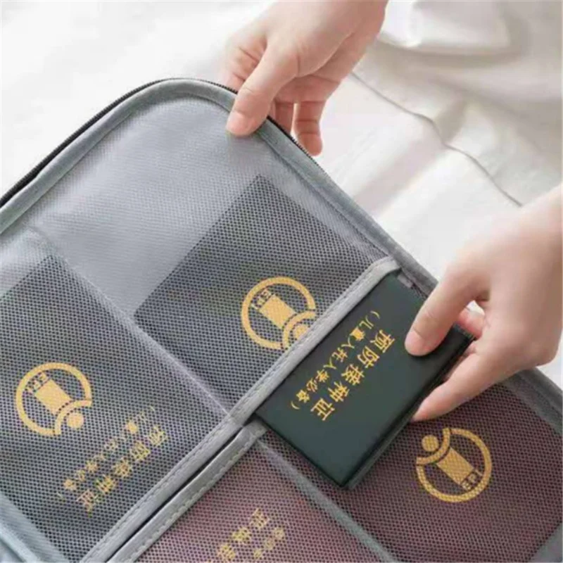 Document Organizer Briefcase A4 Folder Holder Men\'s Women\'s Bag Cover Purse Passport Home Safe Functional File Storage Case