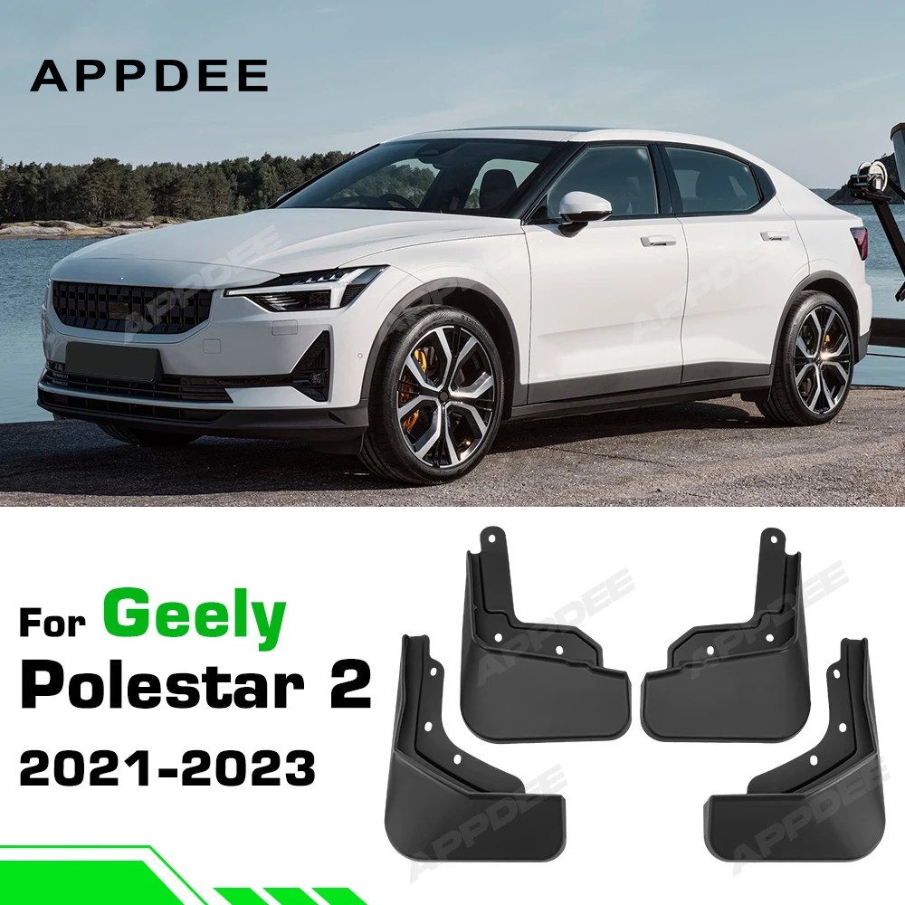 

MudFlaps For Polestar 2 2021 2022 2023 Mudguards MudFlaps Splash Guards Front Rear Wheels Fender Car Accessories 4Pcs
