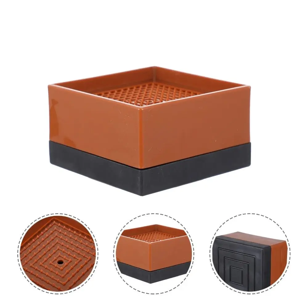 

Adjustable Furniture Foot Pad Anti-slip Desk Lifts Bed Furniture Riser Chocolate Shape Shock Absorption Table Chair Support
