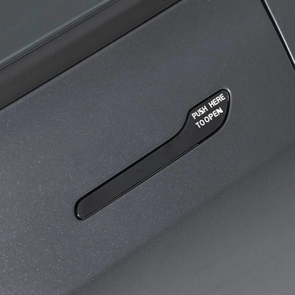 

Push this open, reflective car sticker | Vinyl waterproof styling decal, self-adhesive motorcycle film decoration