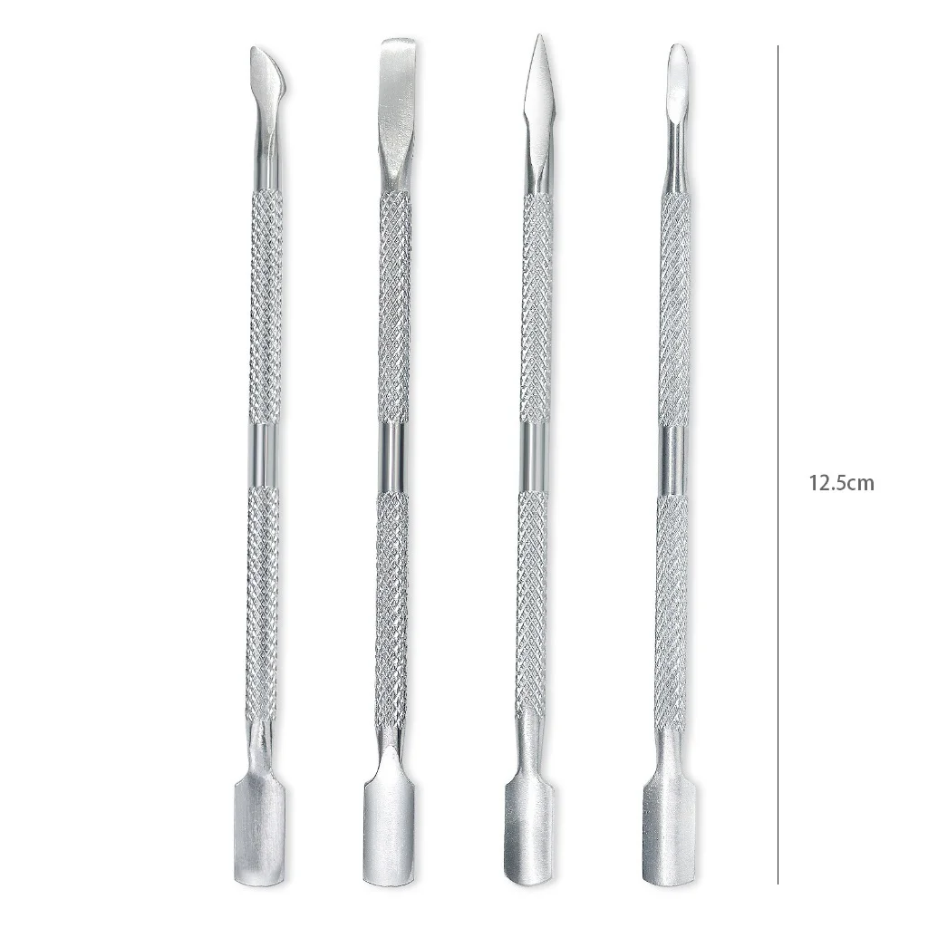 Kit de 4 espátulas profissionais de aço inoxidável para manicure - podologia pedicure