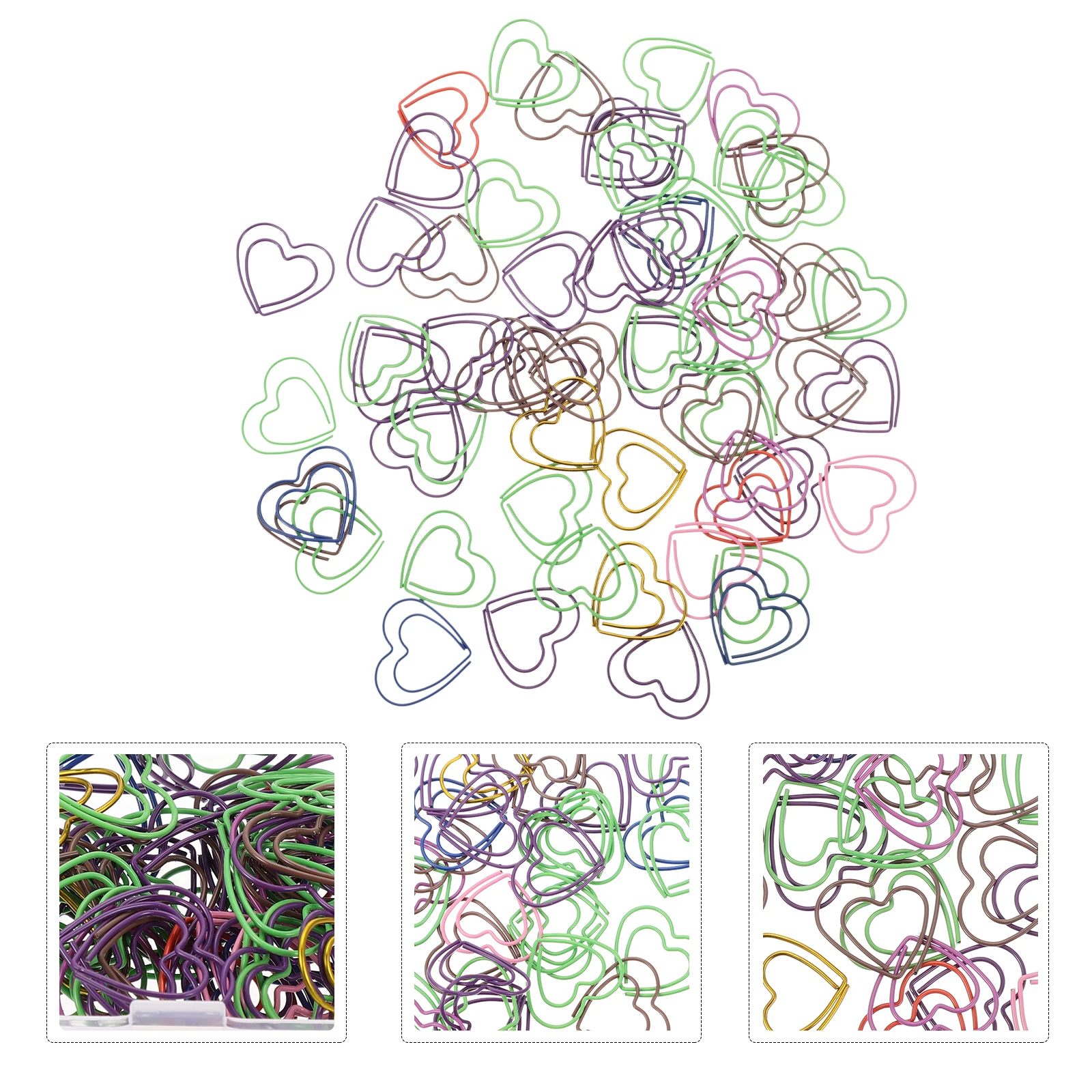 

Decorative Paper Clip Colorful Cute Paperclips Scrapbook Plastic Colored