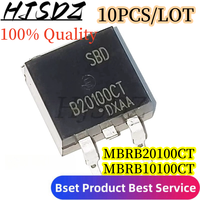 10PCS/LOT MBRB20100CT B20100CT B20100G MBRB10100CT B10100CT B10100 TO-263 en Stock