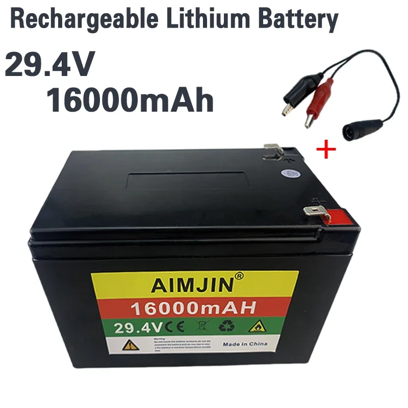 

29.4V 16000mAh Lithium Battery Has Built-In BMS And Large-Capacity DC For Outdoor LED Lights And Mobile Phones etc