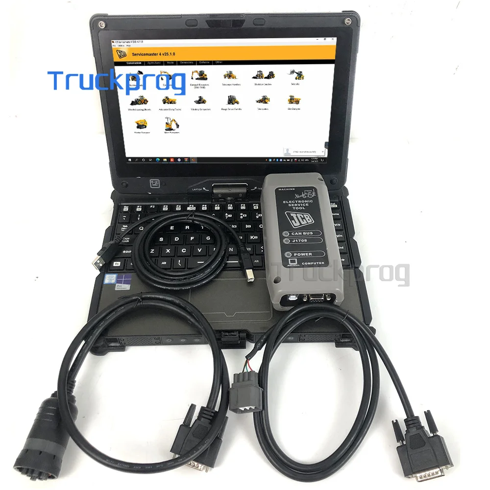 for JCB Electronic Servicemaster 4 datalink construction agriculture Getac V100 Laptop Truck excavator tractor Diagnostic tool