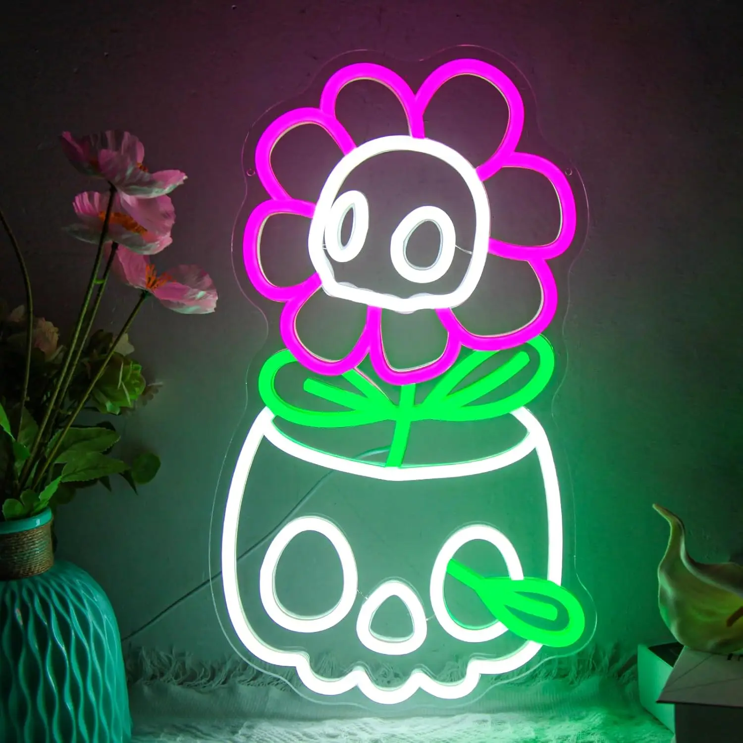 

Skull Neon Sign USB LED Neon Light for Coffee Club Bar Hair Salon Party Gaming Room Bedroom Decorations Wall Light Birthday Gift