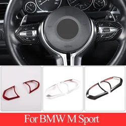 Red For BMW F20 F22 F21 F30 F32 F33 F36 F06 F12 F13 X5 F15 X6 F16 M-Sport ABS Steering Wheel Decoration Frame Trim