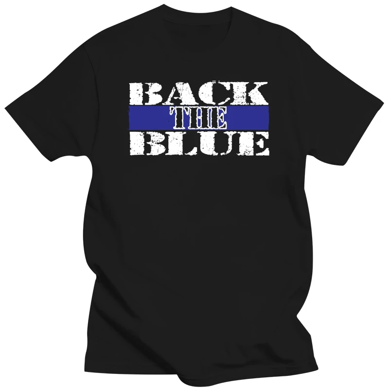 Back The Blue T-shirt Fore Law Enforcement / Leo Support Men Print Cotton O Neck Shirts