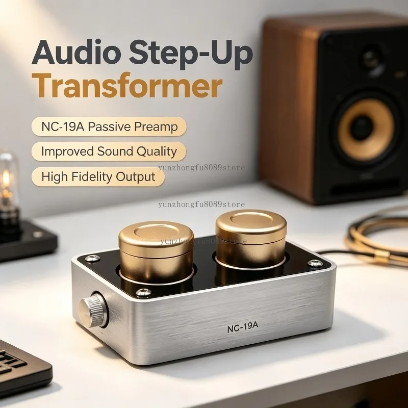 NC-19A Audio Step-Up Transformer, Passive Preamp Output Transformer for Improved Sound Quality