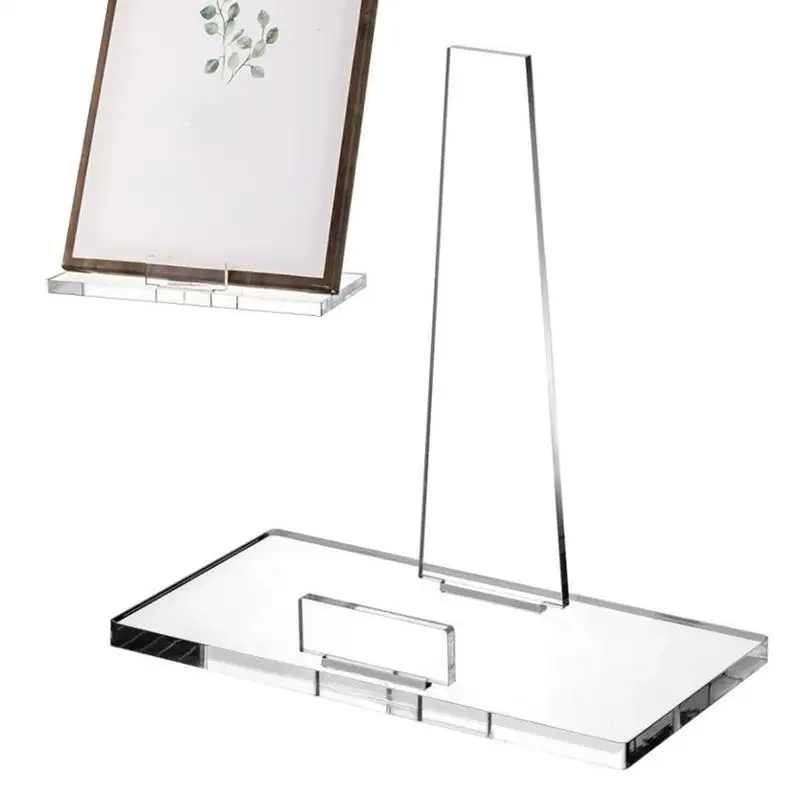 

Acrylic Display Stands Clear Acrylic Book Stand Display Artworks Plates Collectors Records Rack Holder For Postcards Artworks