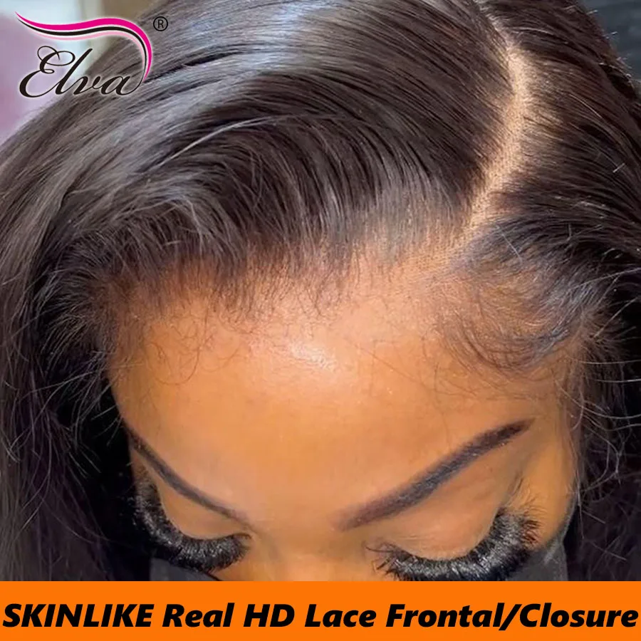 

Skinlike 13x6 Ultra Thin HD Lace Frontal Closures Invisible Real HD Lace Pre Plucked Brazilian Human Hair 5x5 6x6 9x6 HD Closure