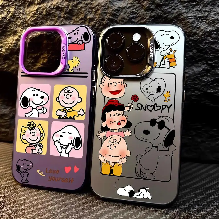 Cute Snoopys Phone Case for Realme C53 C55 C21Y C21 C35 12 11 C33 C31 C20 C15 9i 8i 10 8 Soft Cover Luxury