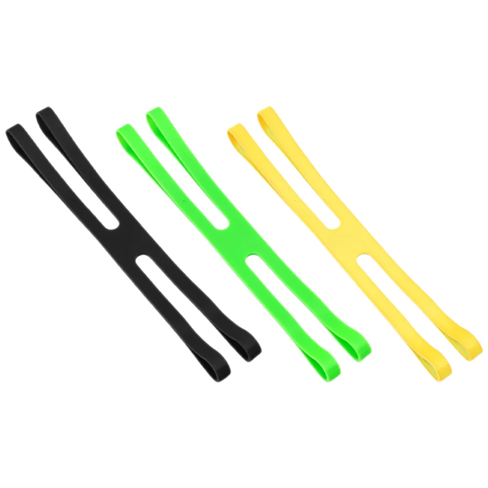 3pcs Silicone Rubber Bands H Shape Reusable Elastic Straps For Utensils Lunch Box Organization Outdoor Camping Picnic Tableware