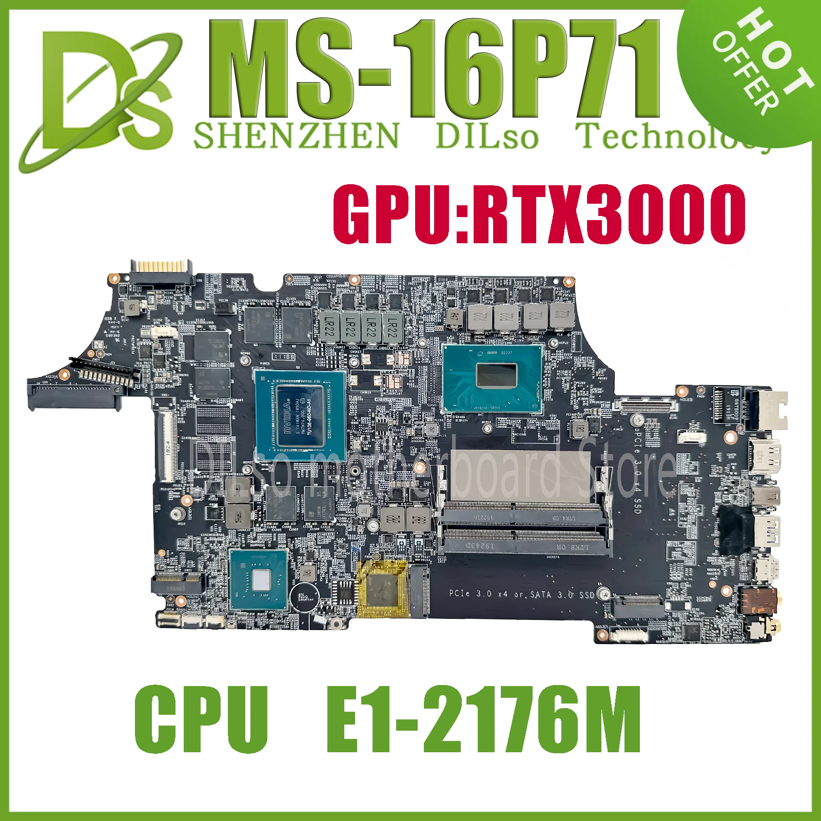 KEFU MS-16P71 Notebook Mainboard For MSI MS-16P7 GL63 Laptop Motherboard W/i5-i7/8th 9th E1-2176M GTX1660 RTX2060 RTX3000-V6G