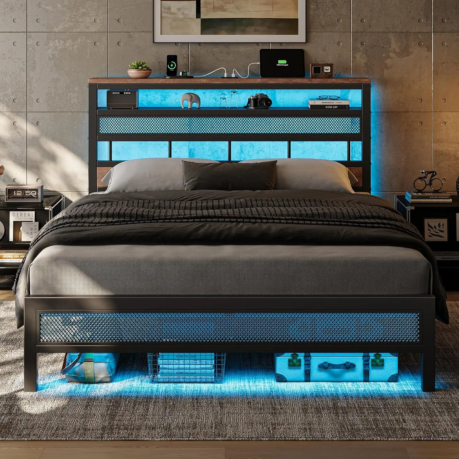 Led Bed Frame Queen…