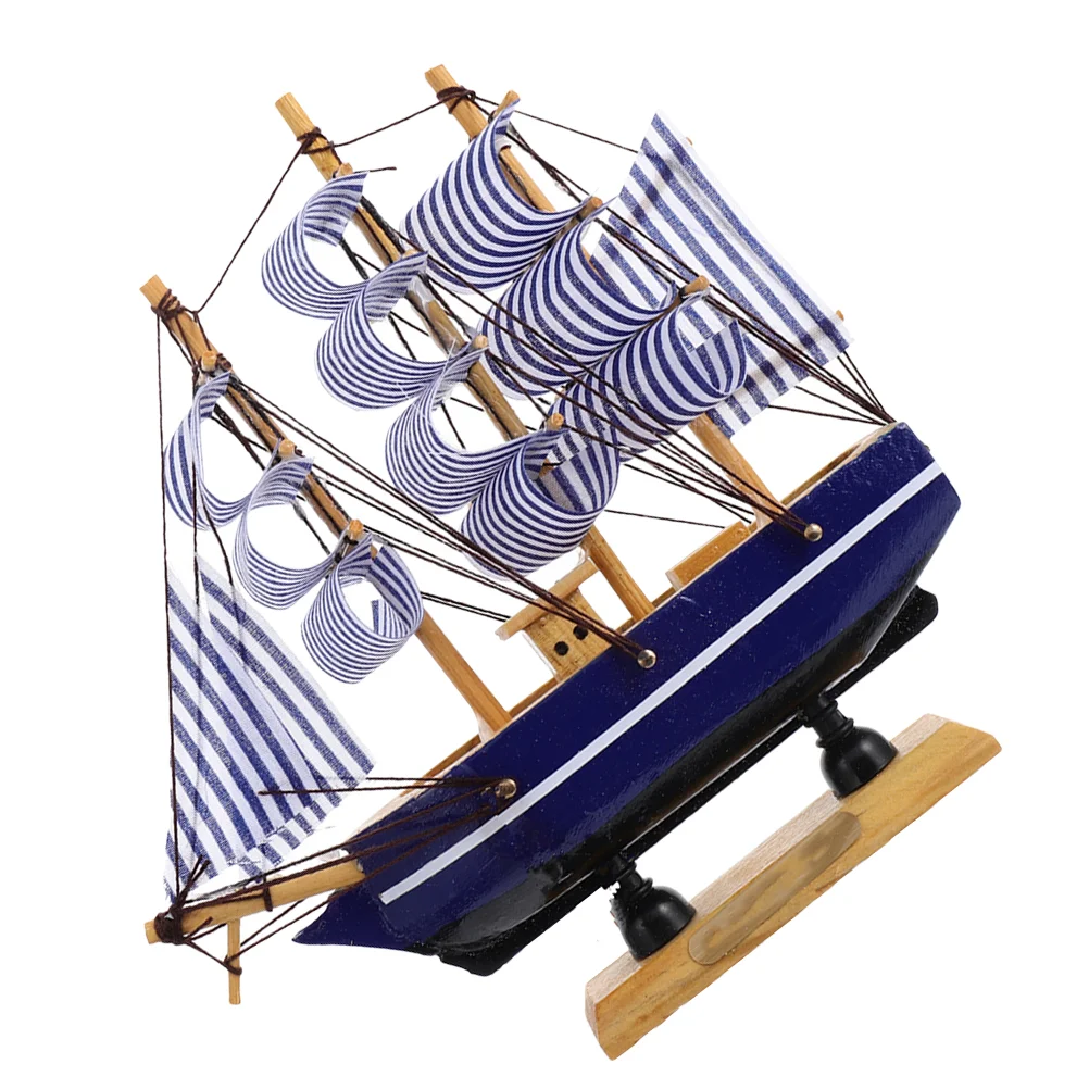 Sailing Boat Cake Decoration Creative Graduation Topper Party Cakes Desktop Novel Wooden Man Toy