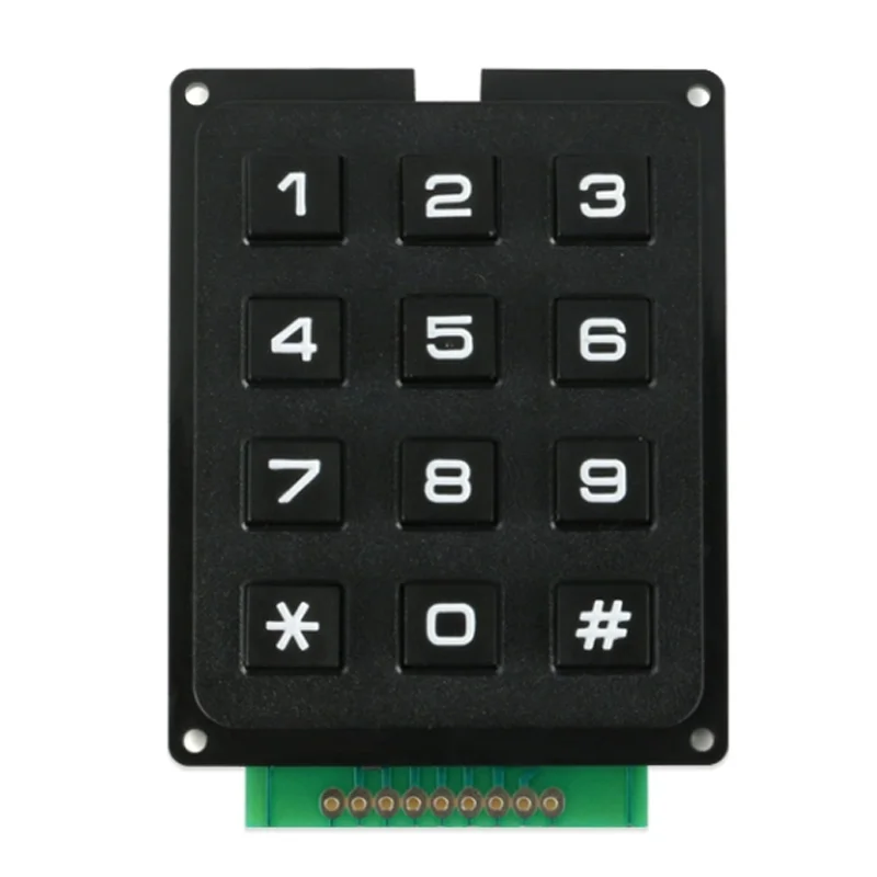 Microcontroller Keypad Pushbutton Matrix 4*3 4X4 16 Keys Industrial Keyboard Module Row and Column Scanning