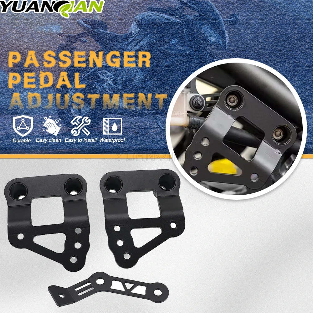 

FZ09 FZ-09 XSR900 For YAMAHA MT09 XSR 900 2014~2024 2023 Passenger Rear Pedals Foot Pegs Footrests Lowering Kit Support Bracket