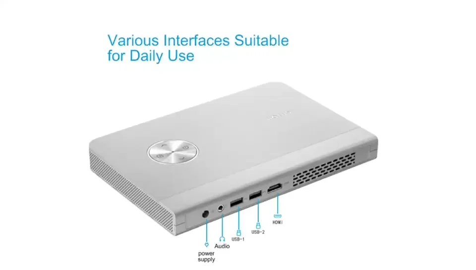 

1080P 30000 Hrs LED Built-In Battery Win 10 Mini DLP Smart Projector Mobile for Business Office Presentation