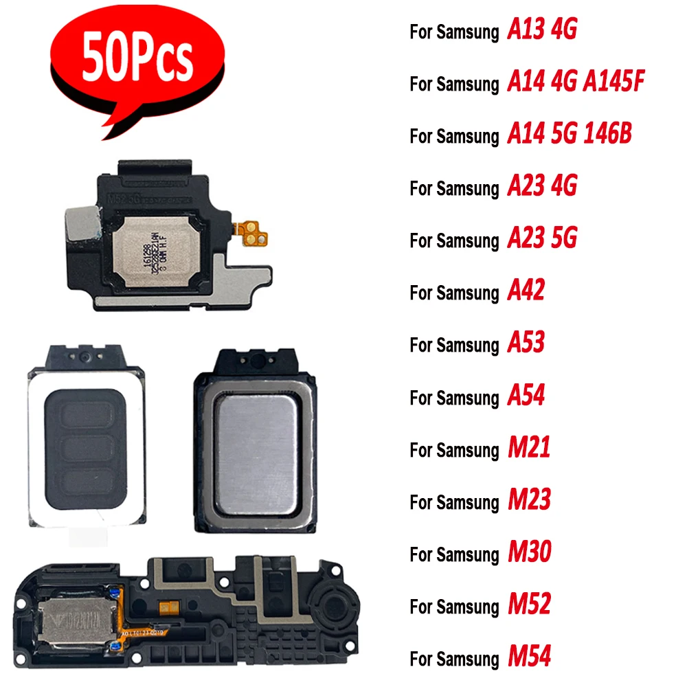 

50Pcs，NEW Buzzer Ringer Loud Speaker Loudspeaker Flex Cable For Samsung A23 A42 A53 A54 M21 M23 M52 M54 A13 4G A14 5G M30